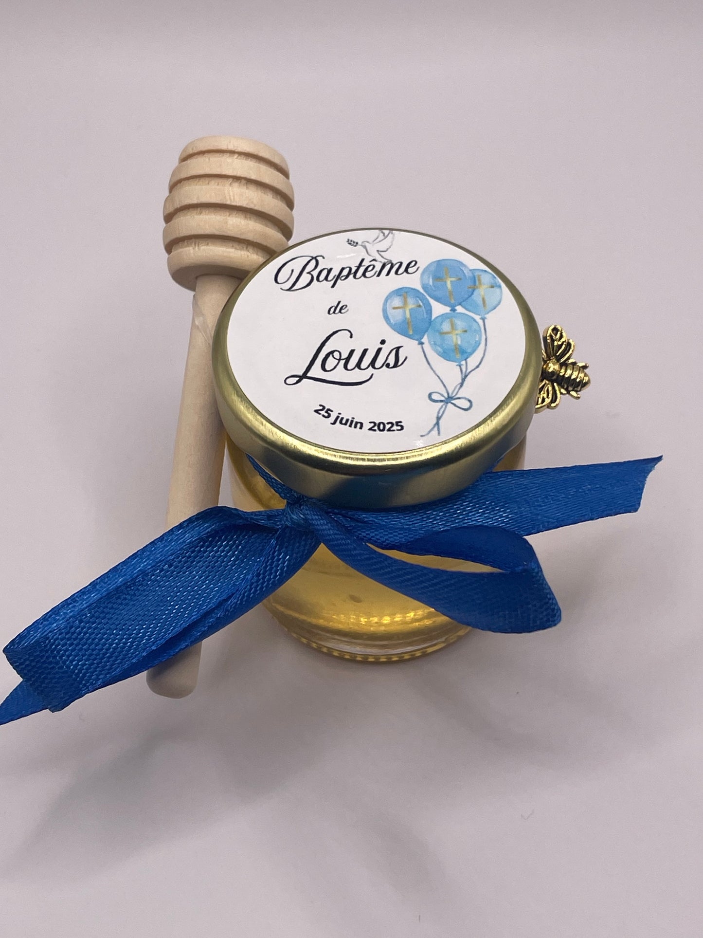 🐝 Pot De Miel 50G à personnaliser Pour Vos Baptême 🐝