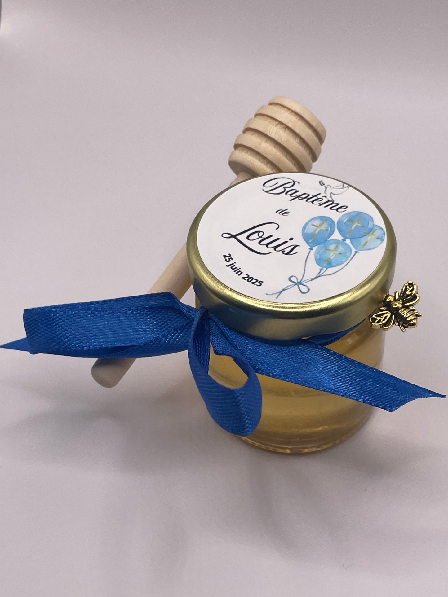🐝 Pot De Miel 50G à personnaliser Pour Vos Baptême 🐝