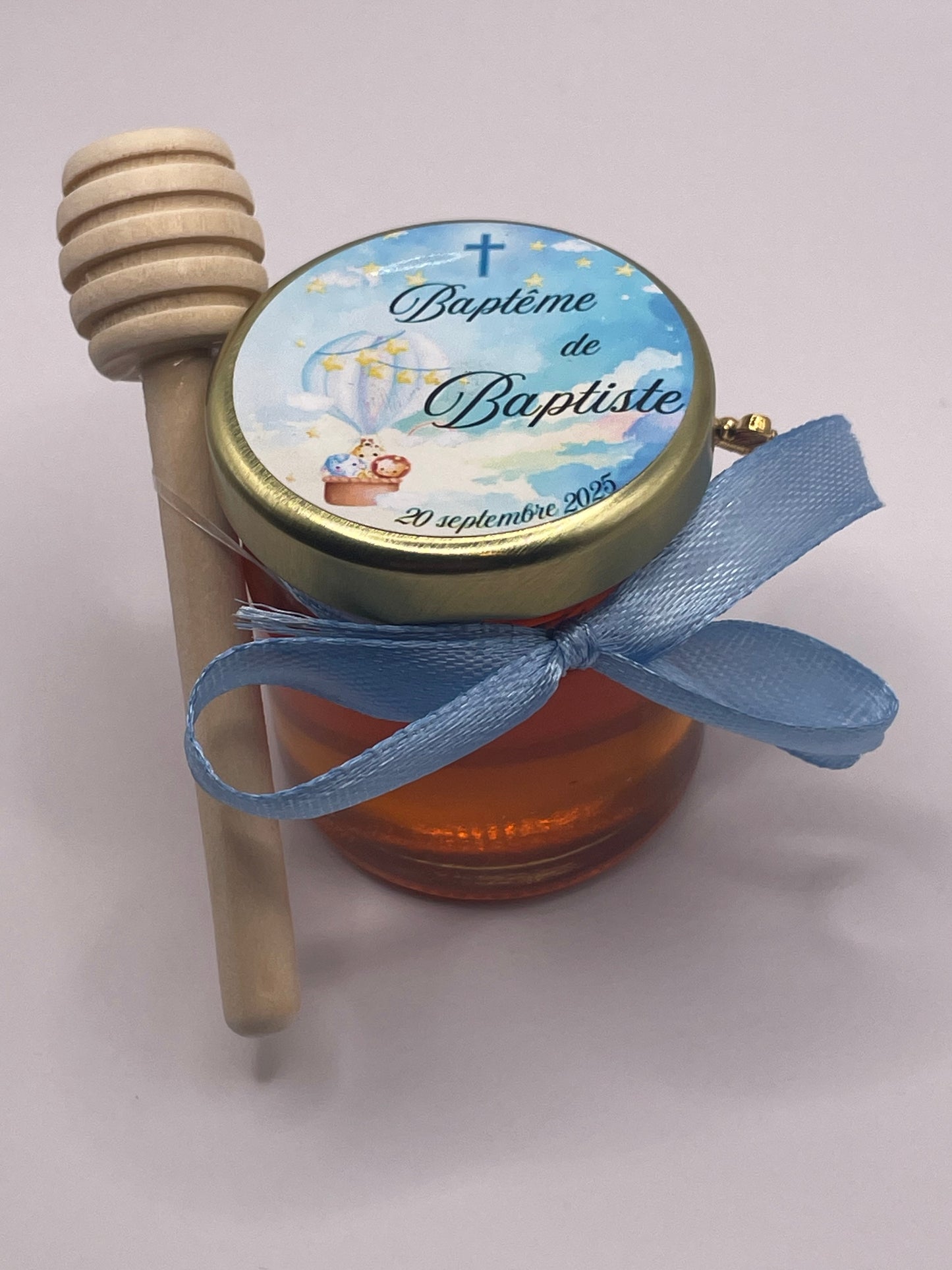🐝 Pot De Miel 50G à personnaliser Pour Vos Baptême 🐝