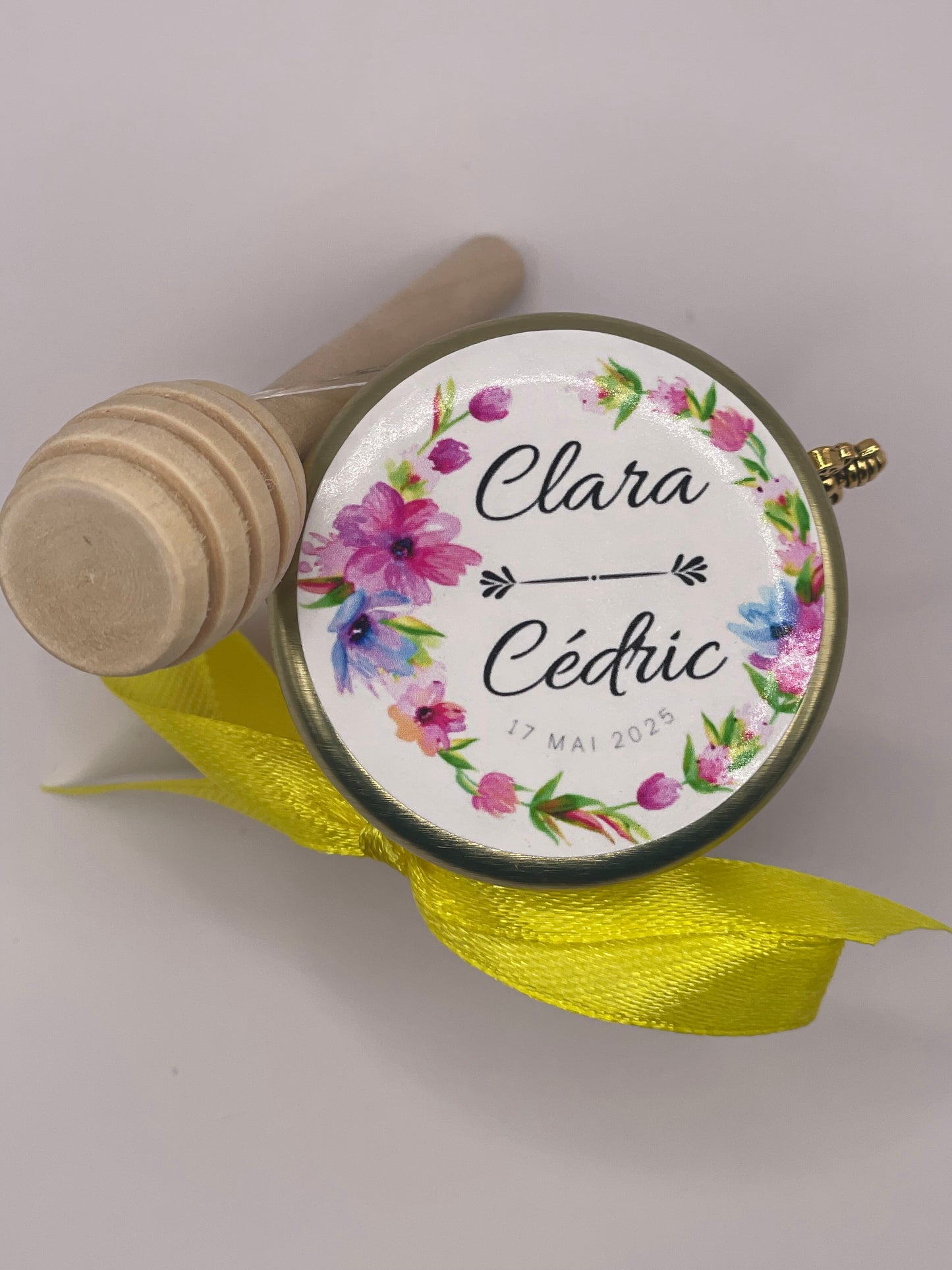 🐝 Pot De Miel 50G à personnaliser Pour Vos Mariages 🐝
