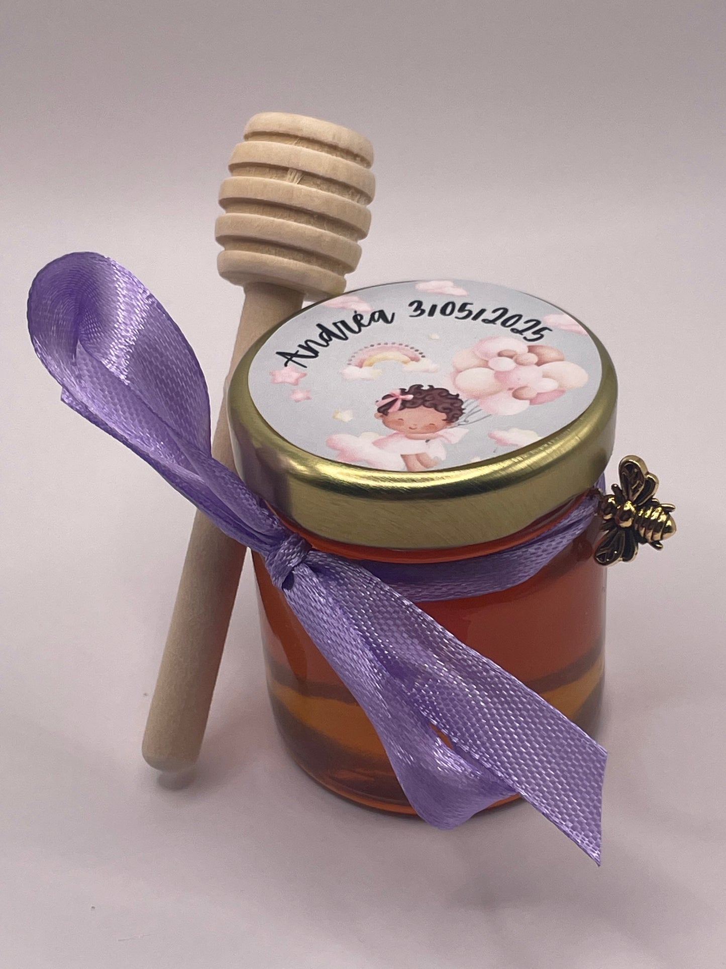 🐝 Pot De Miel 50G à personnaliser Pour Vos Baptême 🐝