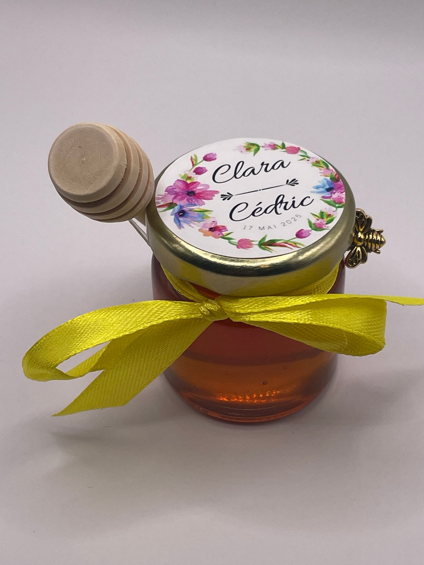 🐝 Pot De Miel 50G à personnaliser Pour Vos Mariages 🐝