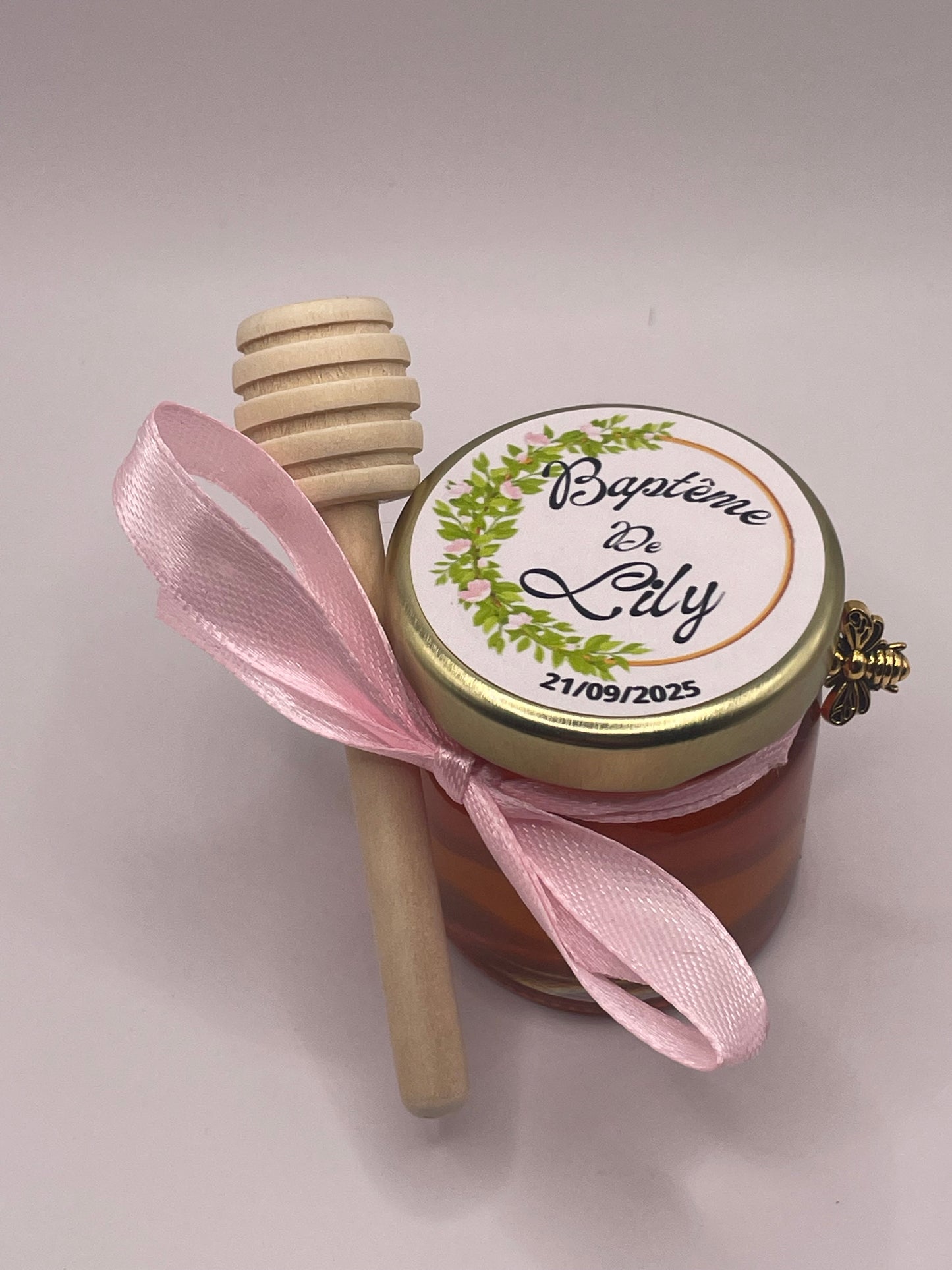 🐝 Pot De Miel 50G à personnaliser Pour Vos Baptême 🐝