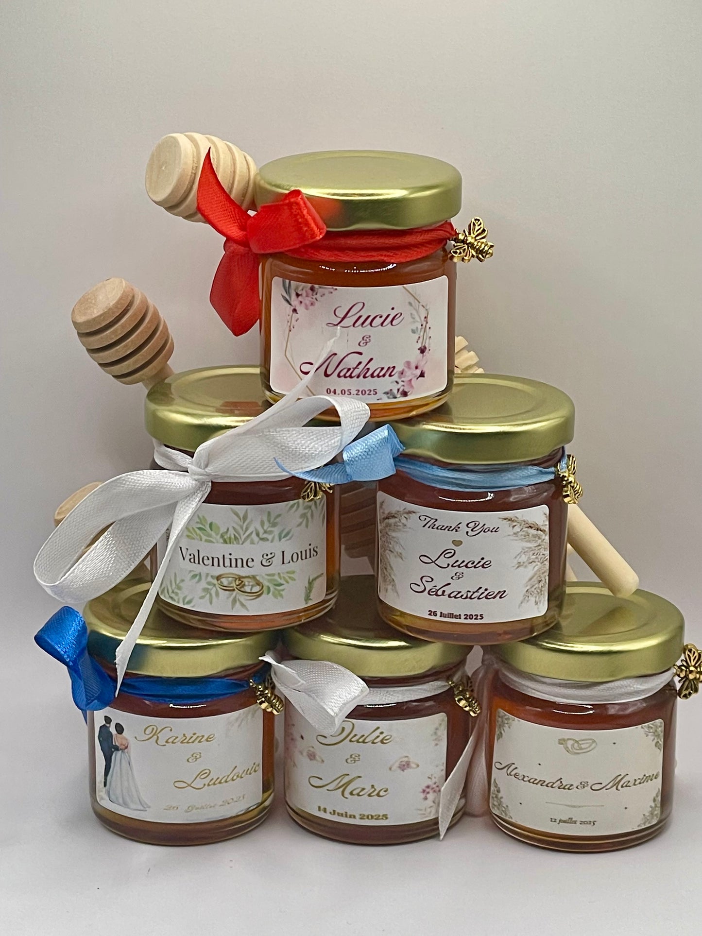 🐝 Pot De Miel 50G à personnaliser Pour Vos Mariages 🐝