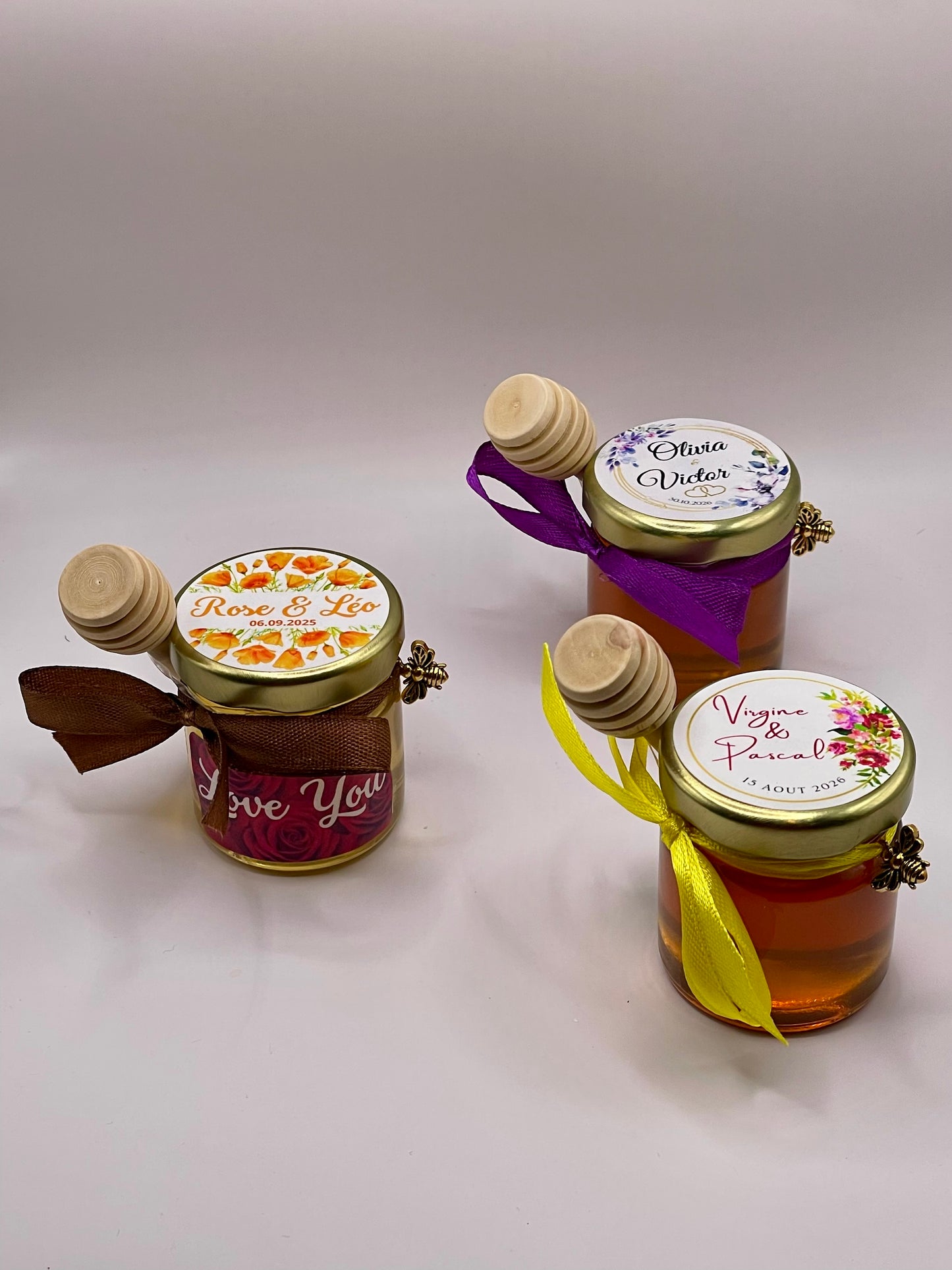 🐝 Pot De Miel 50G à personnaliser Pour Vos Baptême 🐝