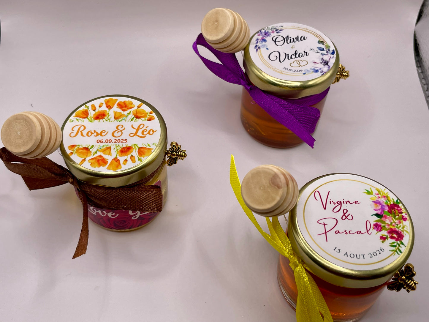 🐝 Pot De Miel 50G à personnaliser Pour Vos Mariages 🐝