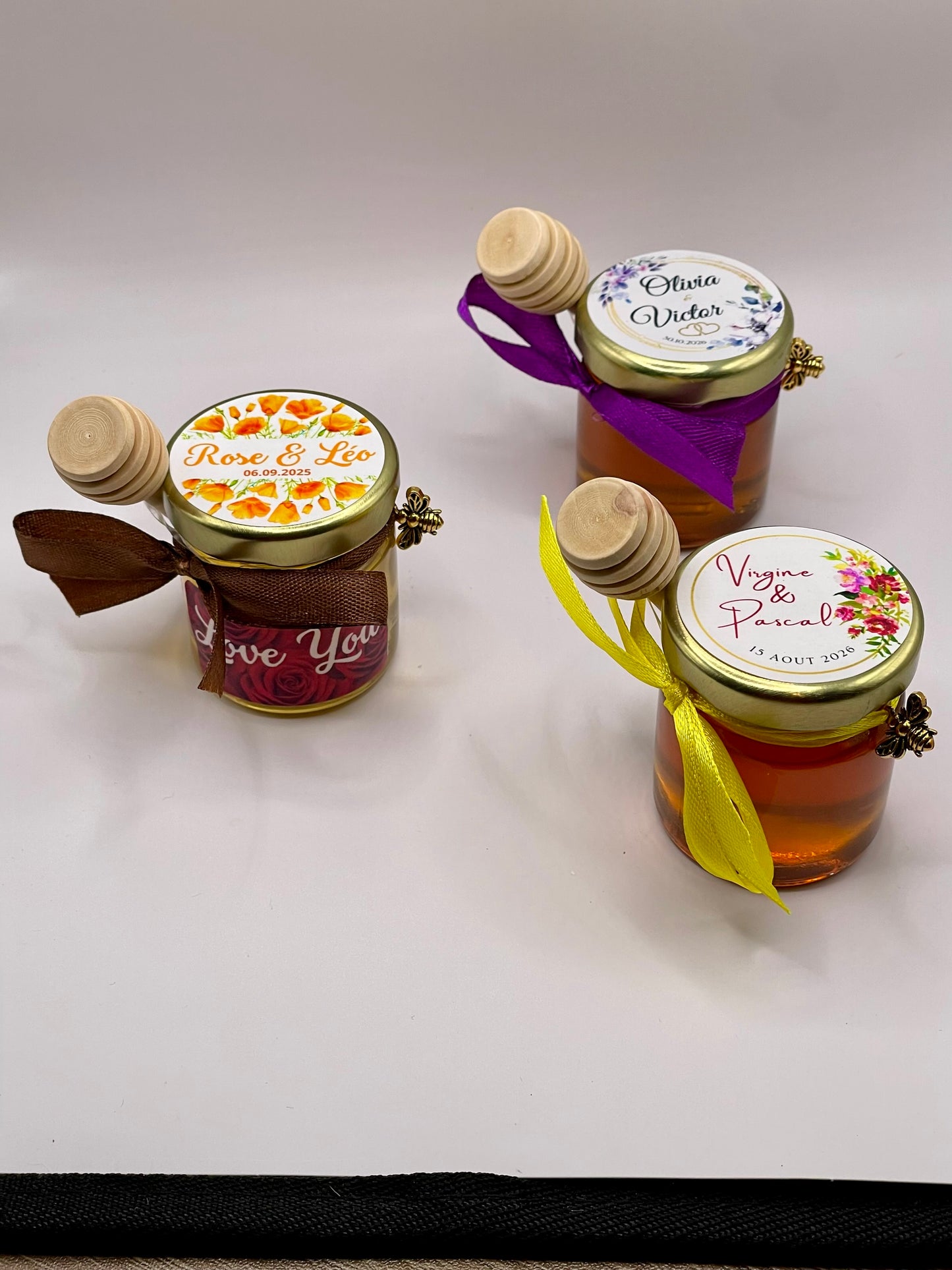 🐝 Pot De Miel 50G à personnaliser Pour Vos Mariages 🐝