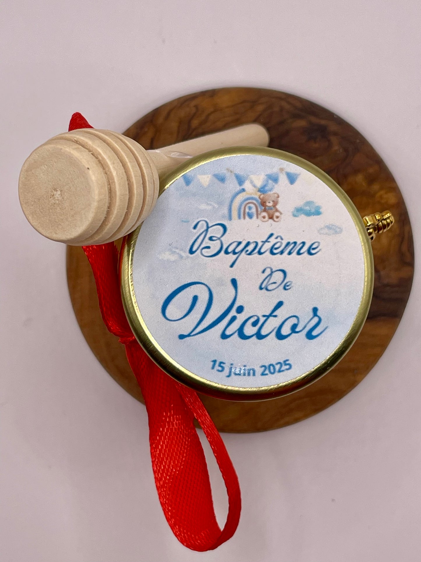 🐝 Pot De Miel 50G à personnaliser Pour Vos Baptême 🐝