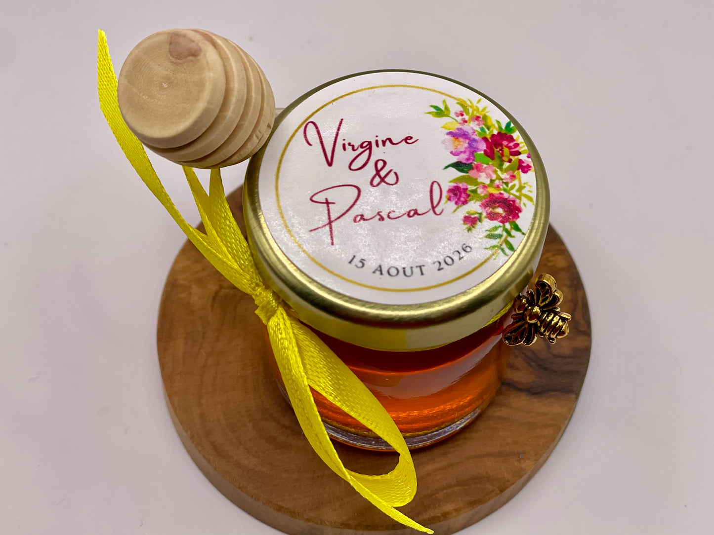 🐝 Pot De Miel 50G à personnaliser Pour Vos Mariages 🐝