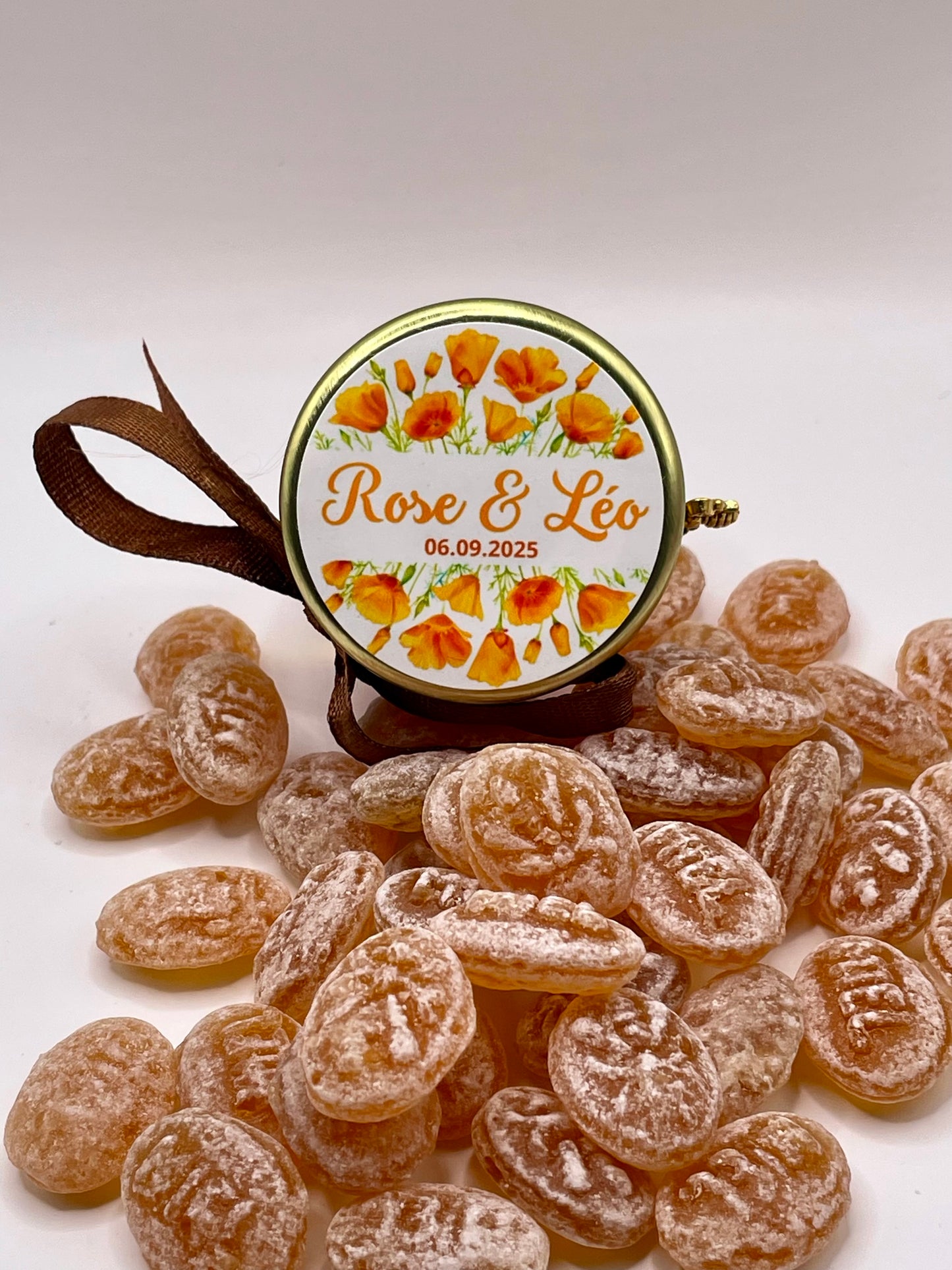 🍬 Cadeaux invités-Pot De Bonbon Au Miel 40ml à personnaliser Pour Vos Mariage 🍬