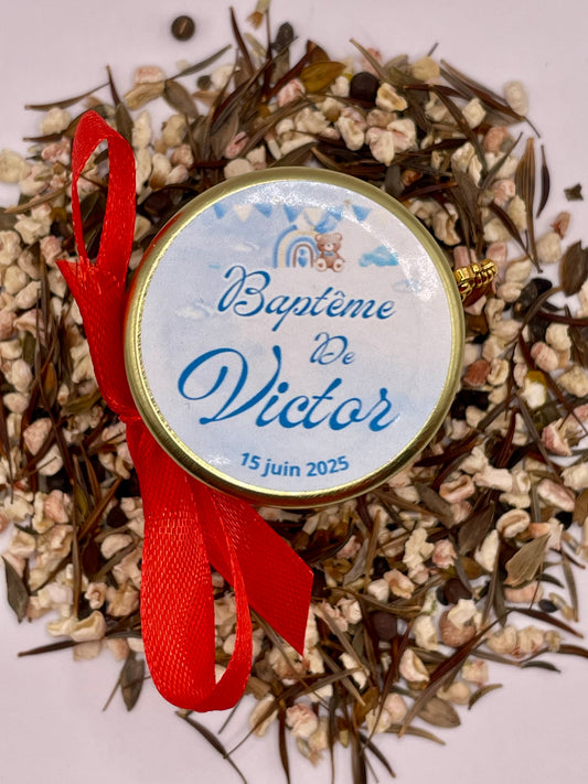 🌸 Cadeaux invités-Pot De Graine De Fleurs 40ml à personnaliser Pour Vos Baptême 🌸