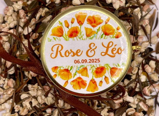 🌸 Cadeaux invités-Pot De Graine De Fleurs 40ml à personnaliser Pour Vos Mariage 🌸