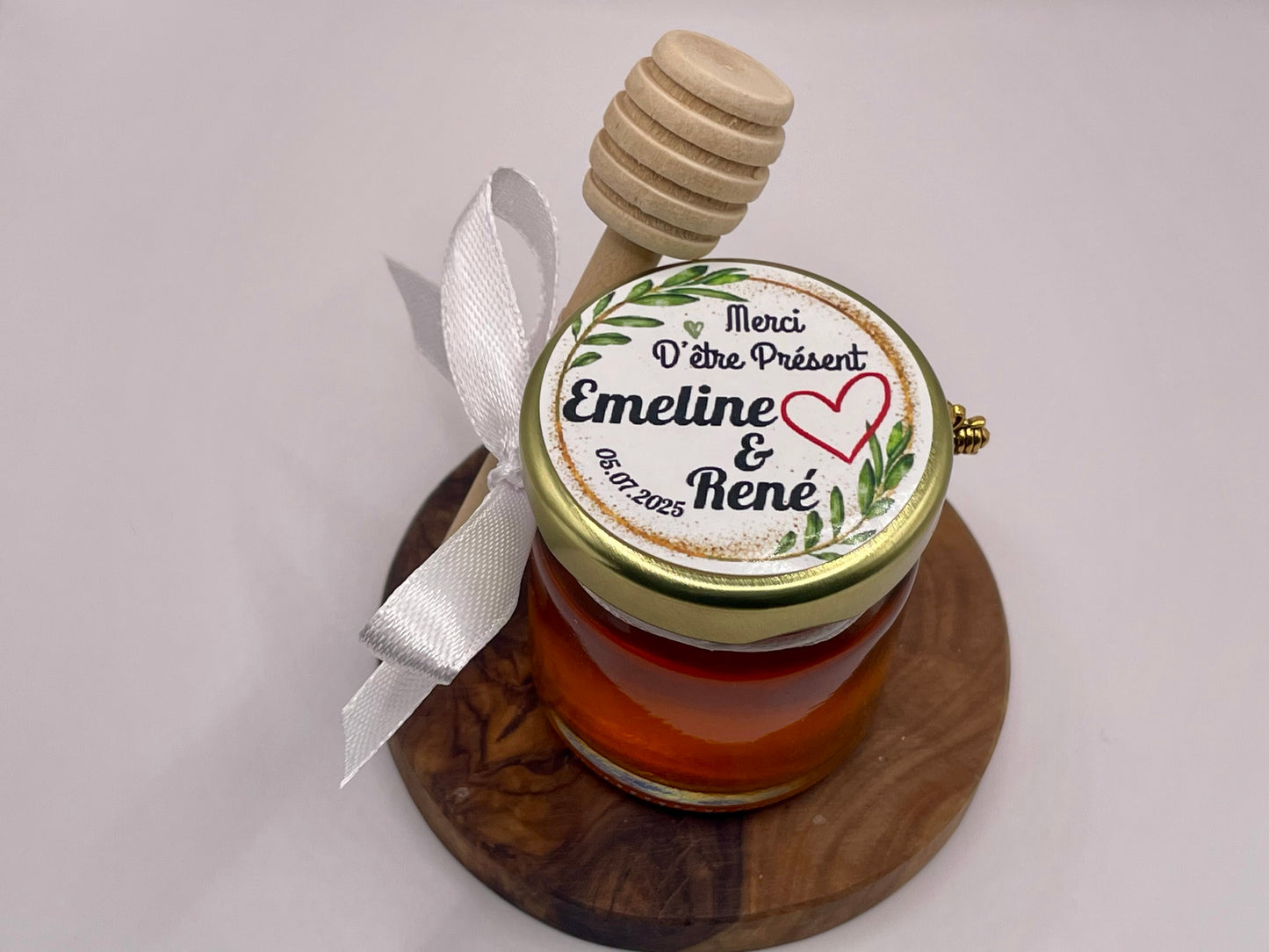 🐝 Cadeaux invités-Pot De Miel 50G à personnaliser Pour Vos Mariages 🐝