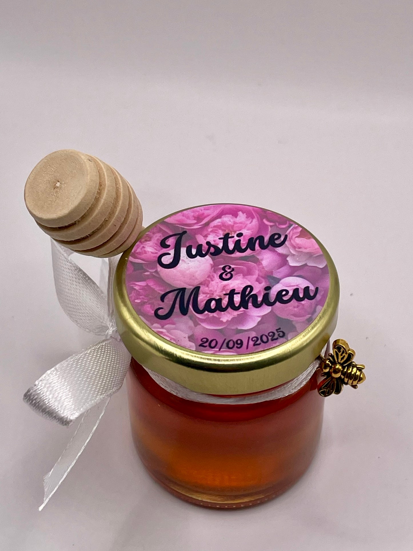 🐝 Cadeaux invités-Pot De Miel 50G à personnaliser Pour Vos Mariages 🐝