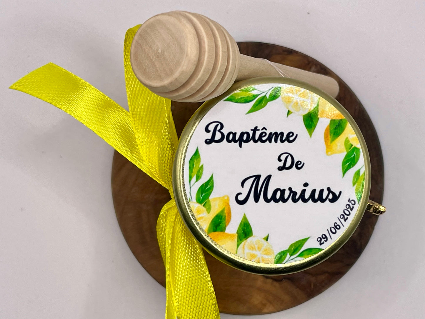 🐝 Cadeaux invités-Pot De Miel 50G à personnaliser Pour Vos Baptême 🐝