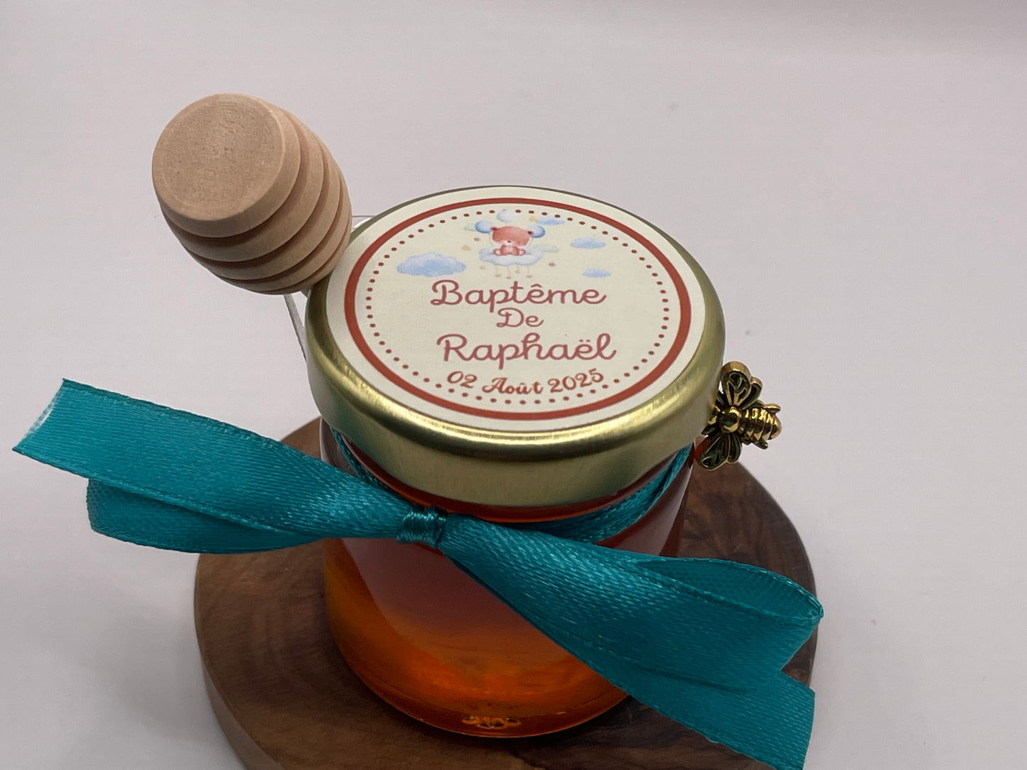 🐝 Cadeaux invités-Pot De Miel 50G à personnaliser Pour Vos Baptême 🐝