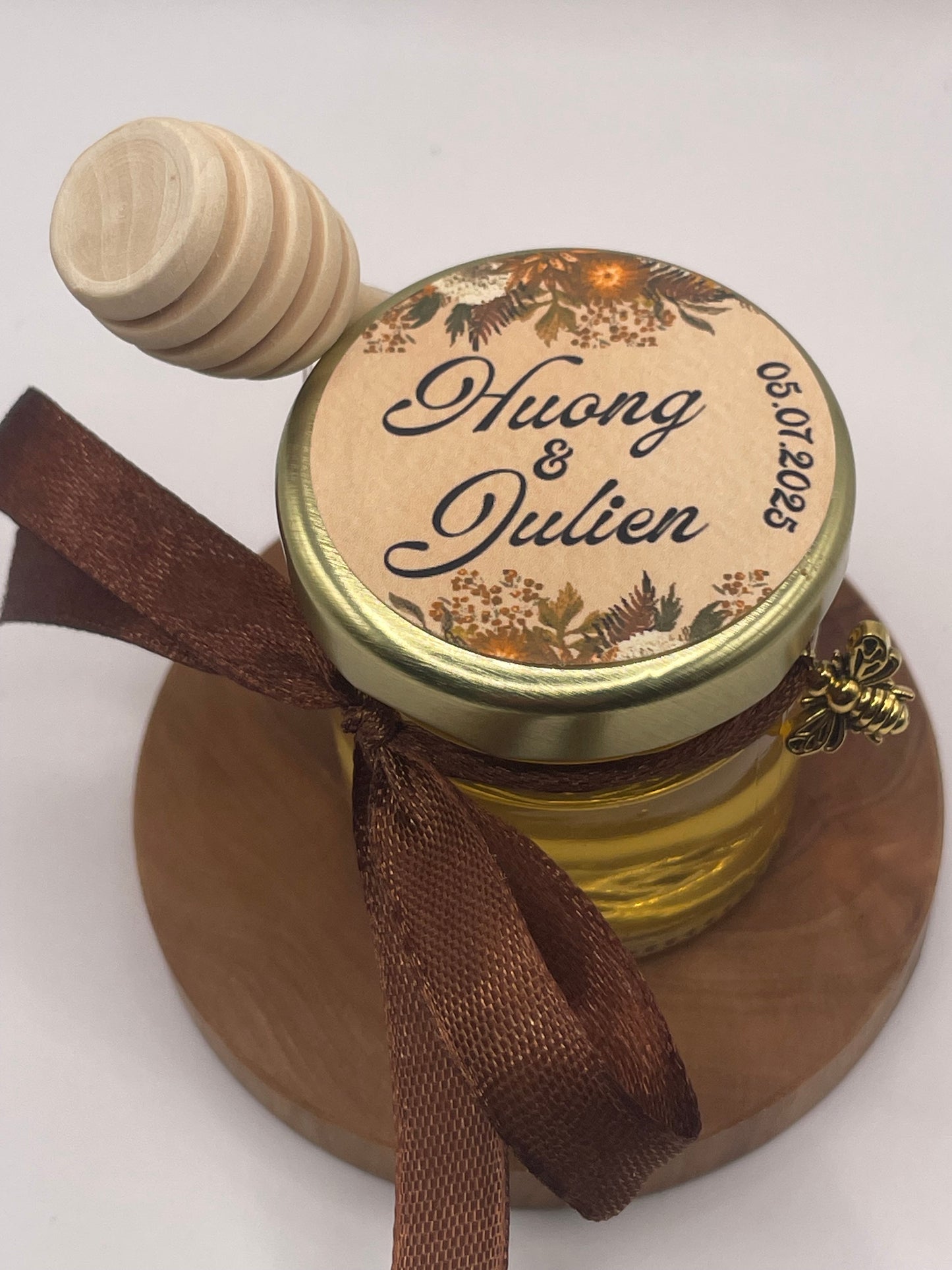 🐝 Cadeaux invités-Pot De Miel 50G à personnaliser Pour Vos Mariages 🐝