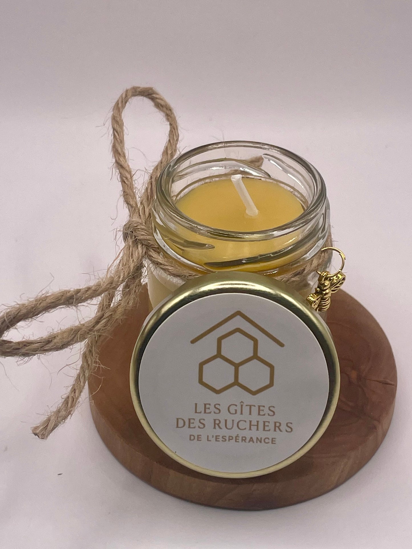 ❤️ Cadeaux invités-Bougie naturel en cire d'abeille à personnaliser Pour Vos Entreprises Et Vos Clients 40ml ❤️