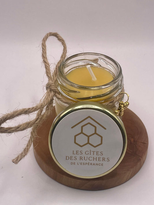 ❤️ Cadeaux invités-Bougie naturel en cire d'abeille à personnaliser Pour Vos Entreprises Et Vos Clients 40ml ❤️