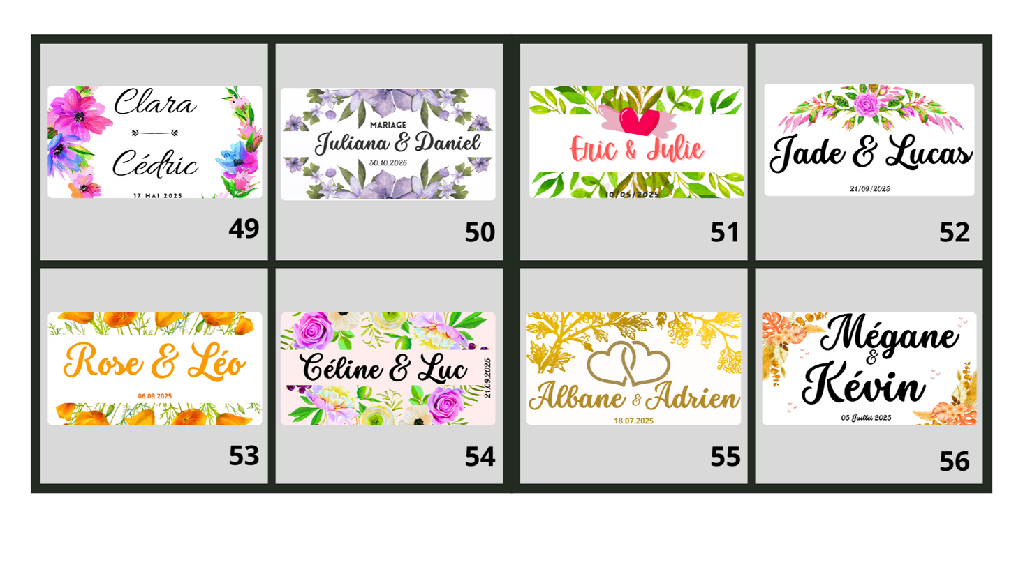 🐝 Pot De Miel 50G à personnaliser Pour Vos Mariages 🐝