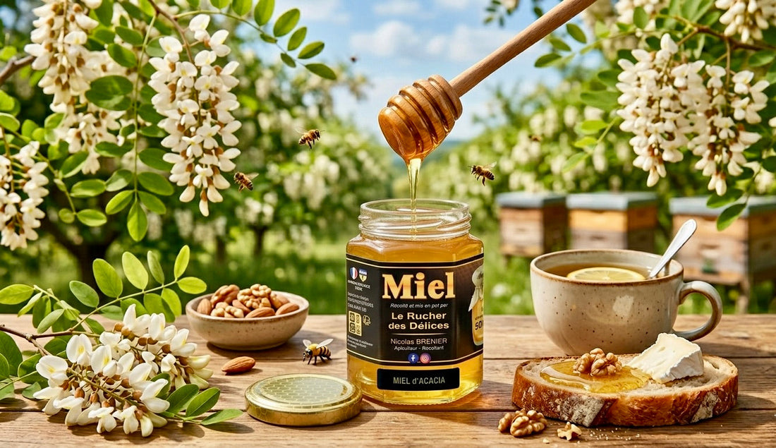Miel d'acacia : goût, bienfaits et utilisations d'un miel d'exception