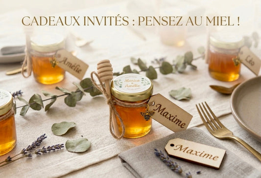 Pot de miel personnalisé mariage : le cadeau invité le plus doux - Apidelice