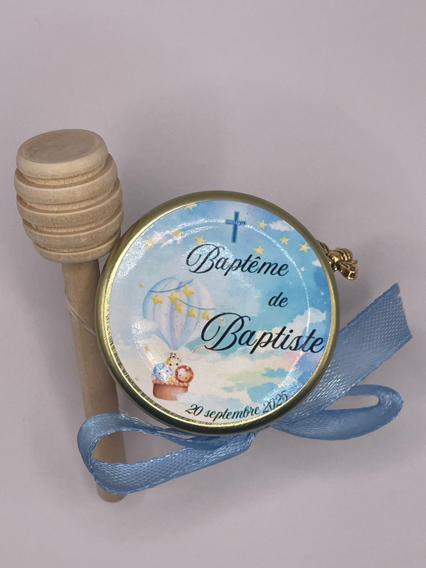 🐝 Pot De Miel 50G à personnaliser Pour Vos Baptême 🐝