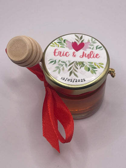 🐝 Pot De Miel 50G à personnaliser Pour Vos Mariages 🐝