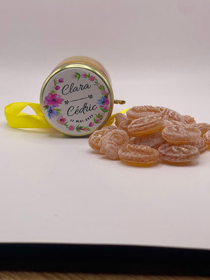 🍬 Cadeaux invités-Pot De Bonbon Au Miel 40ml à personnaliser Pour Vos Baby Shower 🍬