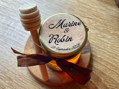🐝 Pot De Miel 50G à personnaliser Pour Vos Mariages 🐝