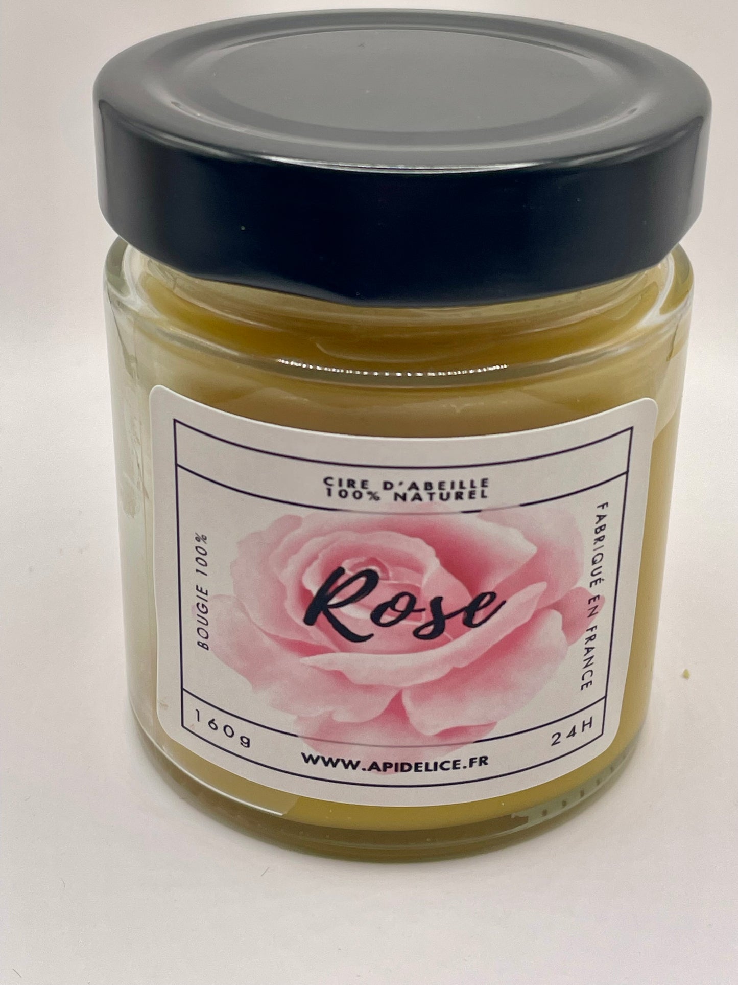 Bougie parfumée artisanale à basse de cire d'abeille naturelle. 225 Ml - 160Gr