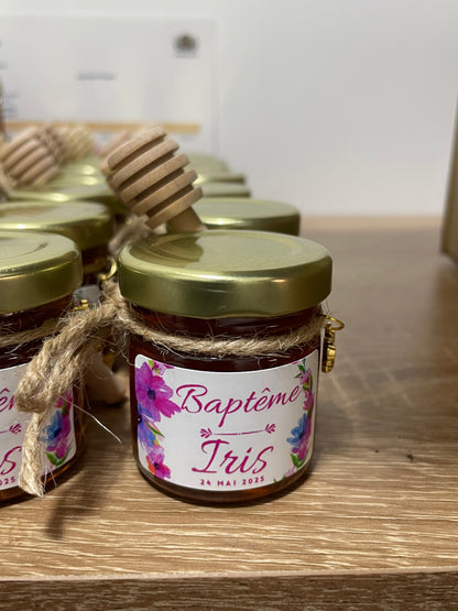 🐝 Echantillon - Cadeaux invités - Pot de 50G de Miel Châtaignier 🐝 Apidelice