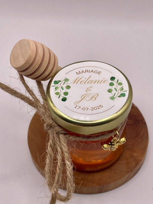 🐝 Echantillon - Cadeaux invités - Pot de 50G de Miel Châtaignier 🐝 Apidelice