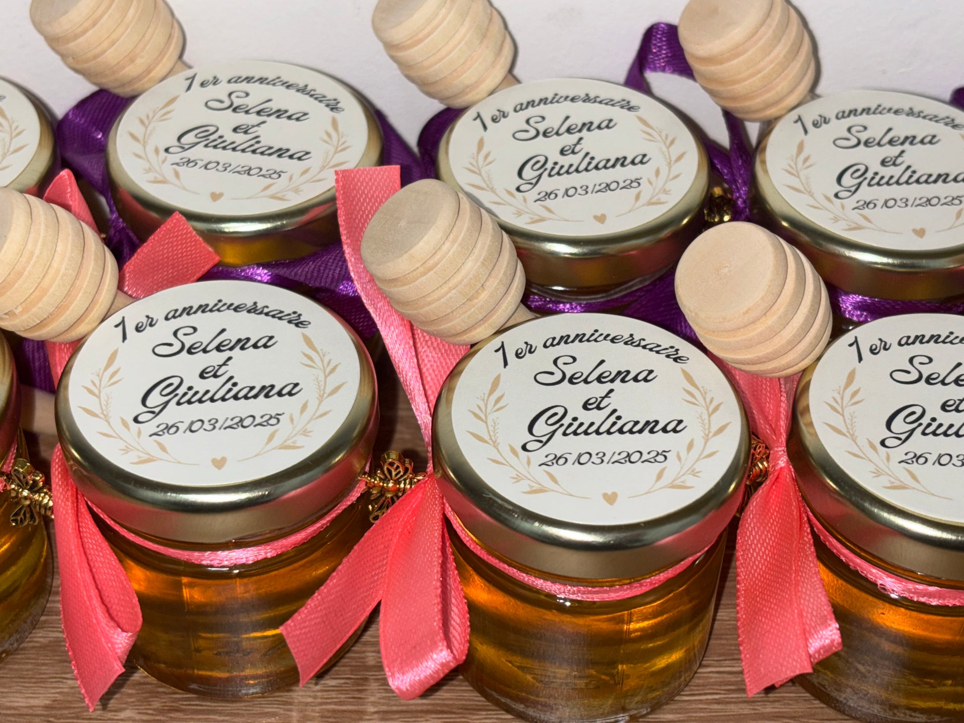 🐝 Cadeaux invités-Pot De Miel 50G à personnaliser Pour Vos Baptême 🐝 apidelice