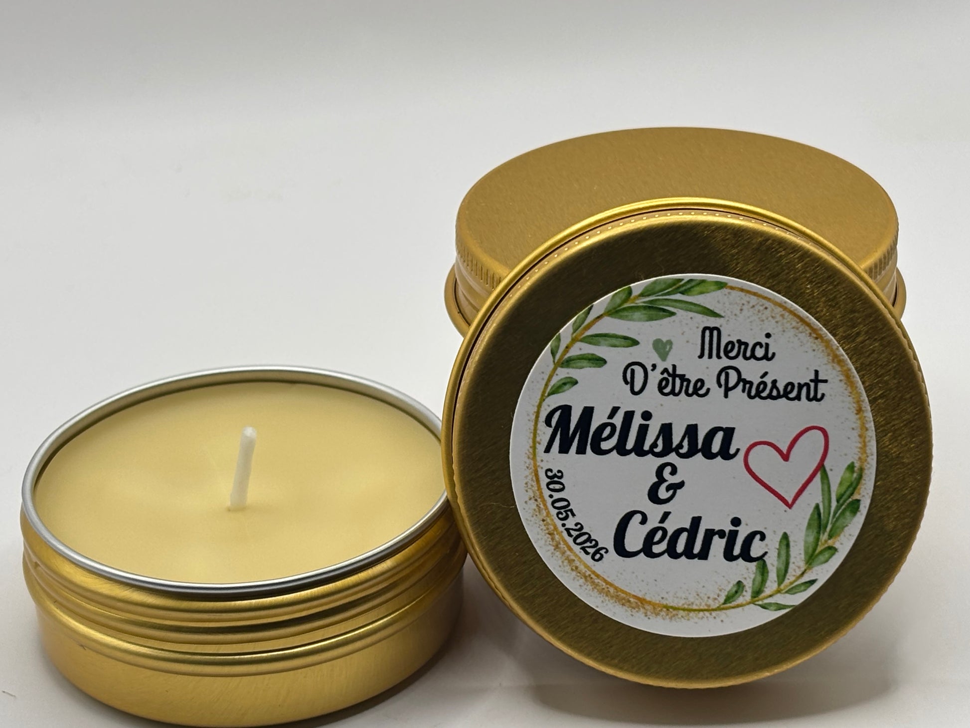 Bougie en Cire d’Abeille (30 GR ) – Cadeau d’Invité Mariage Apidelice