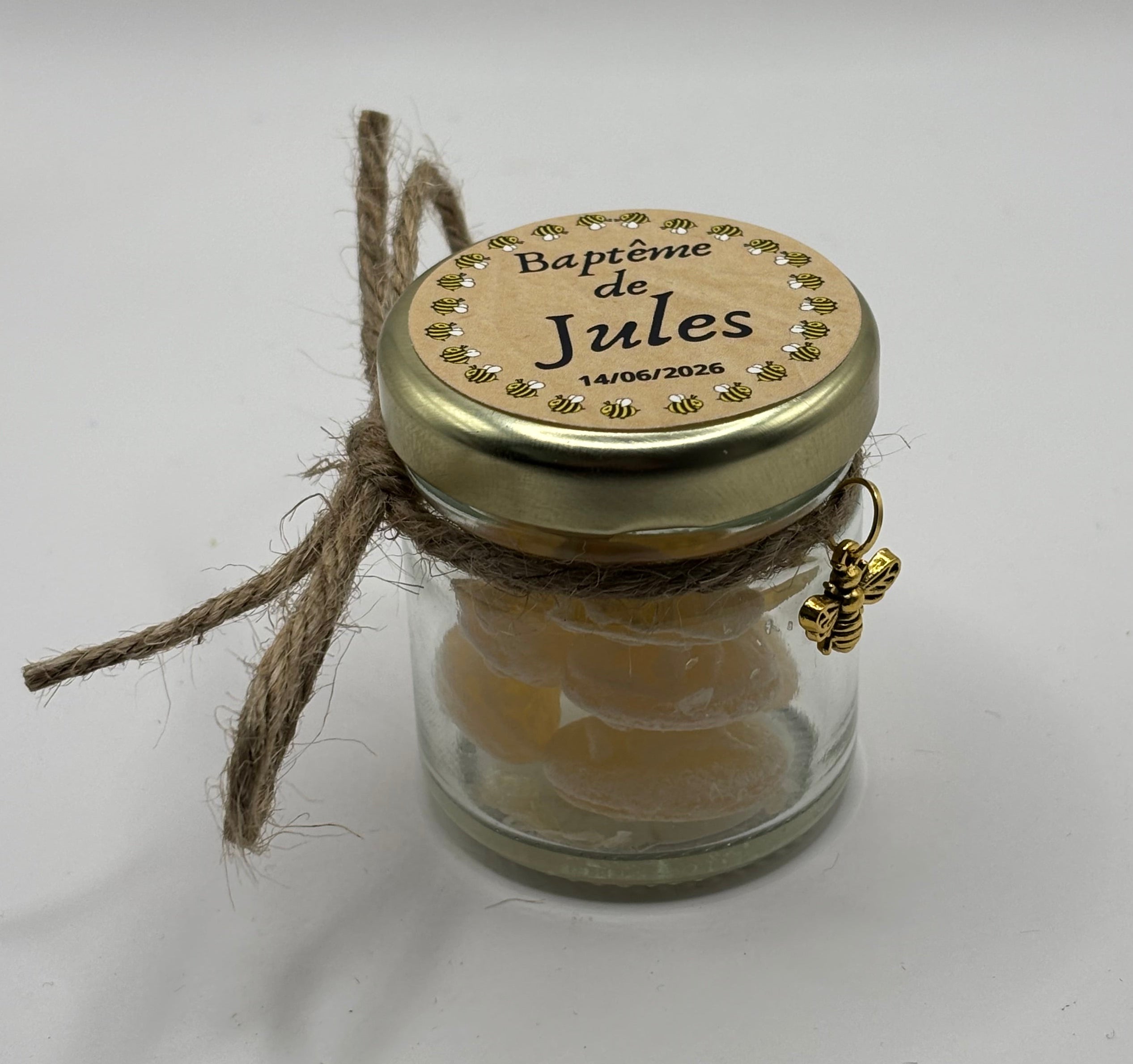pot bonbons au miel pour bapteme - Apidelice