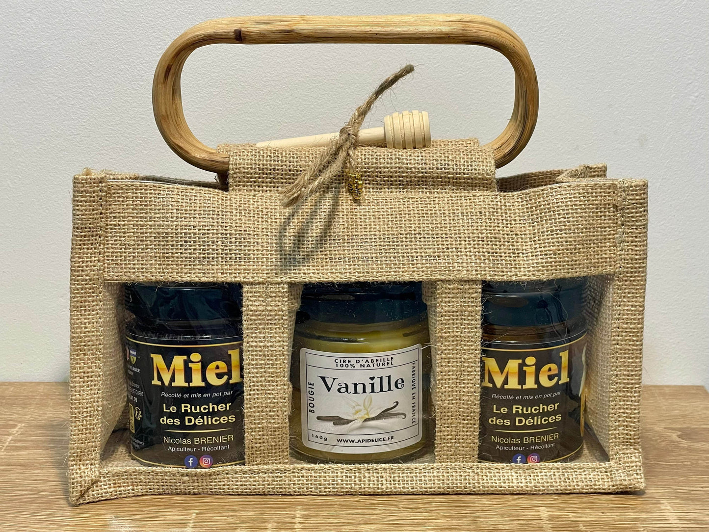  coffret cadeau miel et bougie