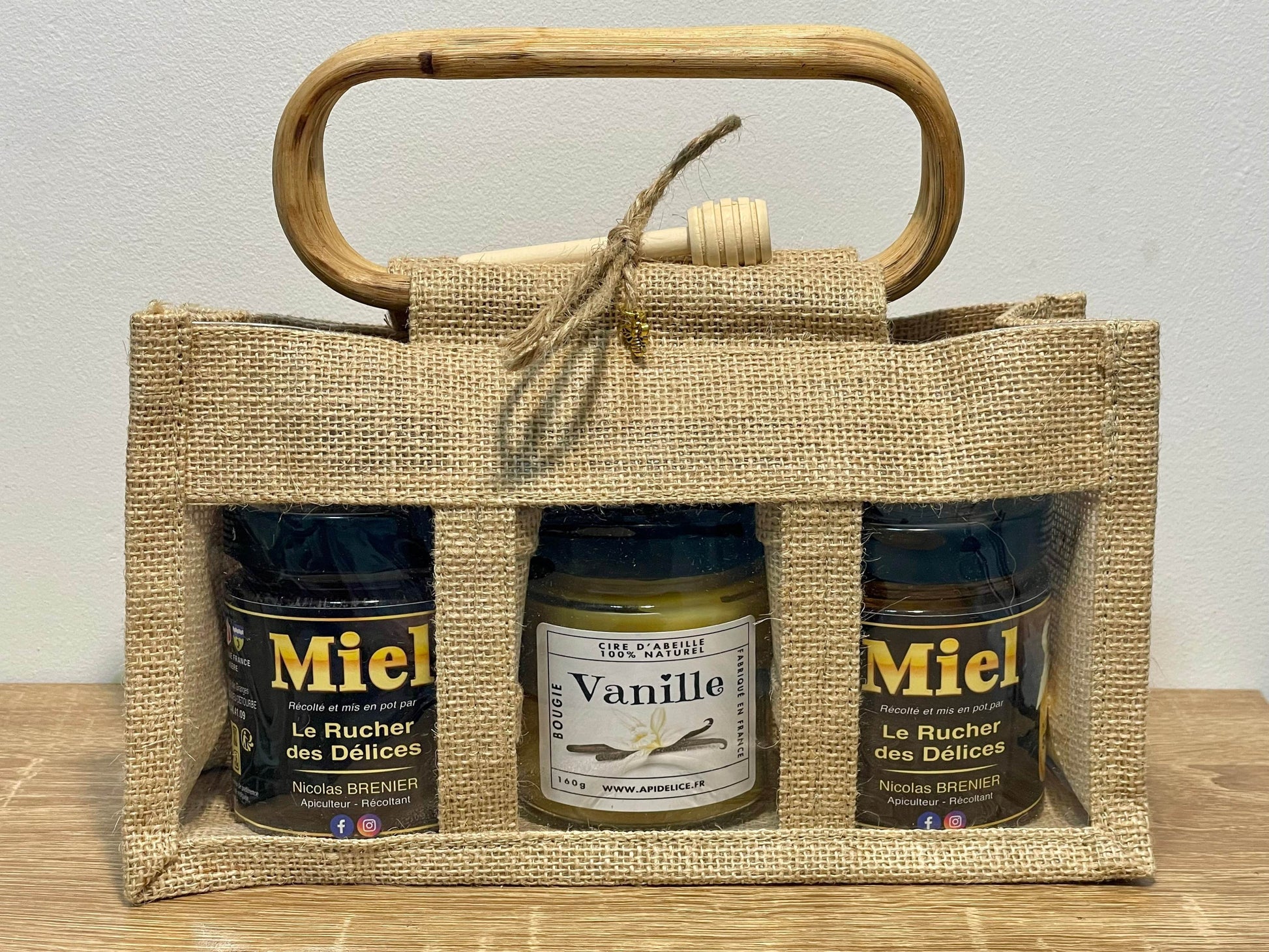 coffret cadeau miel et bougie