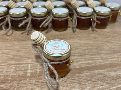 petit pot de miel - cadeaux invités - baptême - thème ourson