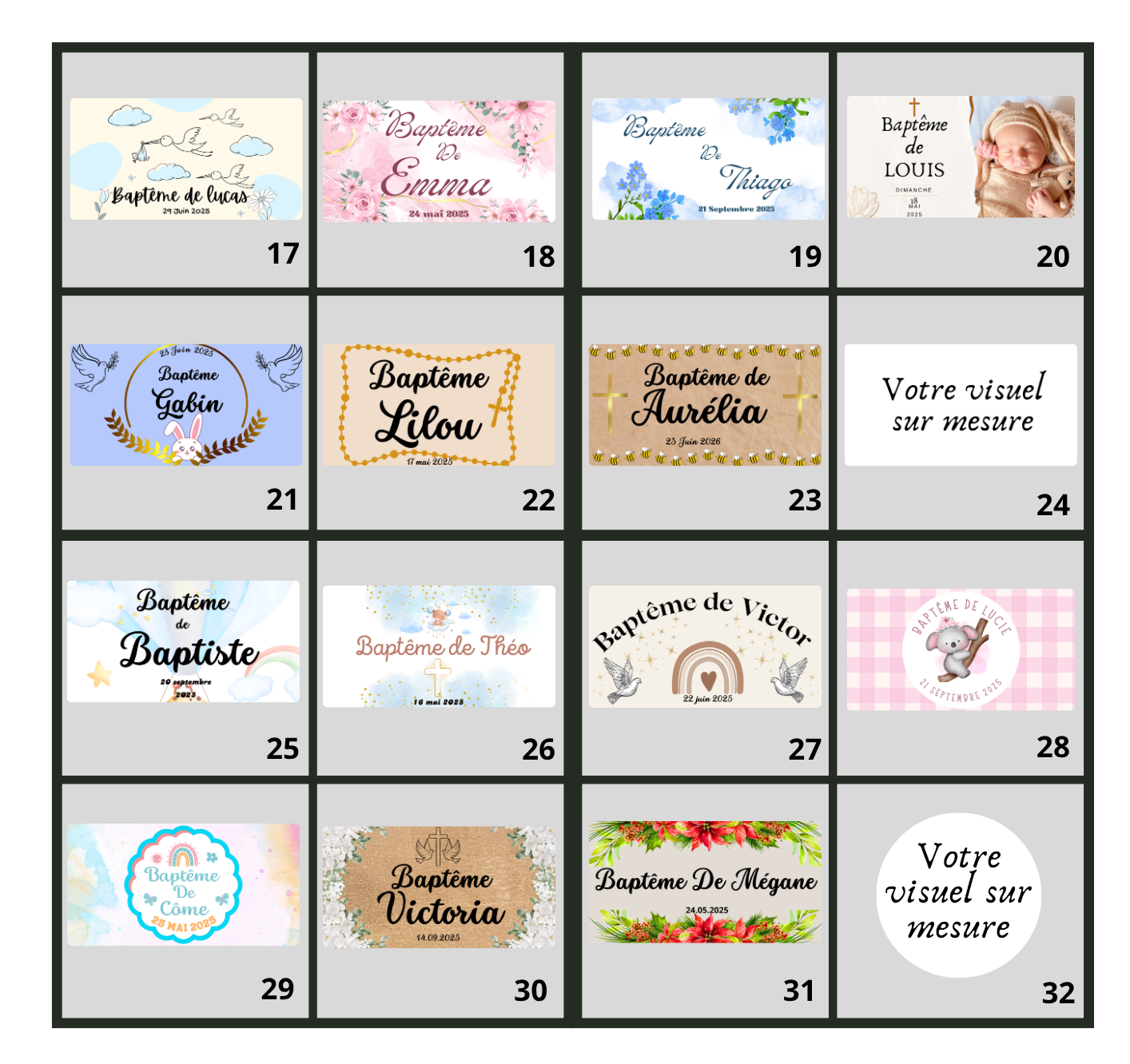 🐝 Cadeaux invités-Pot De Miel 50G à personnaliser Pour Vos Baptême 🐝 apidelice
