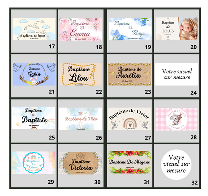 🐝 Cadeaux invités-Pot De Miel 50G à personnaliser Pour Vos Baptême 🐝 apidelice