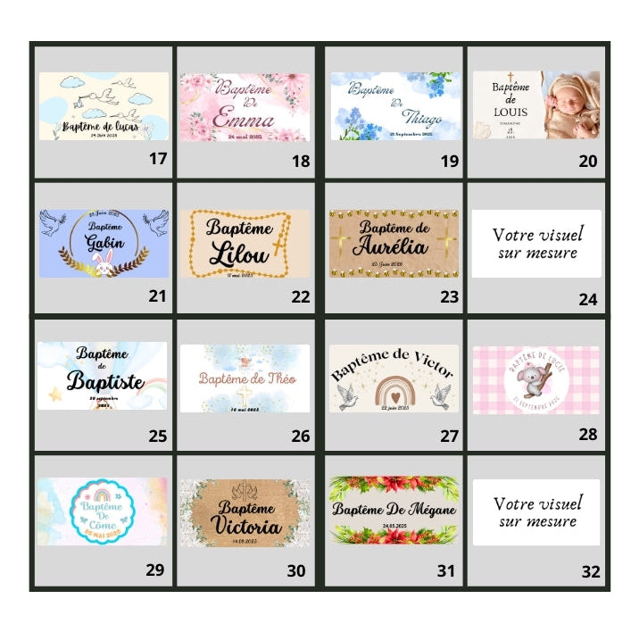 🍬 Cadeaux invités-Pot De Bonbon Au Miel 40ml à personnaliser Pour Vos Baptême 🍬 apidelice