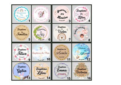 🌸 Cadeaux invités-Pot De Graine De Fleurs 40ml à personnaliser Pour Vos Baptême 🌸
