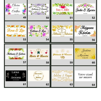 ❤️ Cadeaux invités-Bougie naturel en cire d'abeille à personnaliser Pour Vos Mariage 40ml ❤️ Apidelice